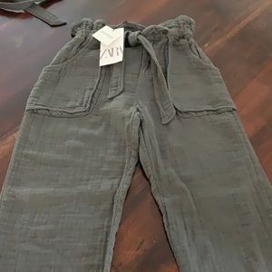 Zara high waisted girl ankle pant